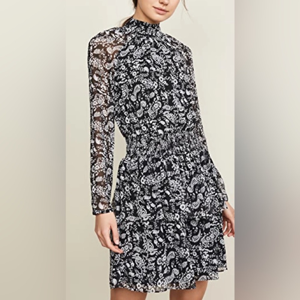Rebecca Minkoff Zayee Mini Dress Print Chiffon